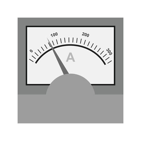 Ammeter Flat Greyscale Icon Vector Art At Vecteezy