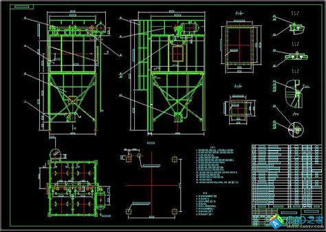 脉冲袋式除尘器套图免费下载 Cad之家