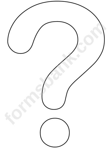 Question Mark Pattern Template printable pdf download