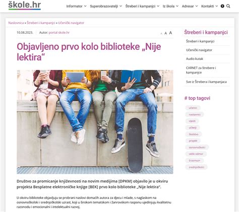 Objavljeno prvo kolo biblioteke Nije lektira Elektroničke knjige