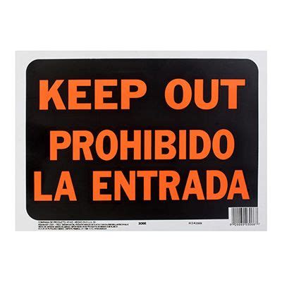 Letrero De Pl Stico Para Pared Prohibido La Entrada X Cm