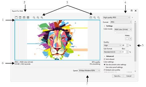 CorelDRAW Help Export Bitmaps For The Web