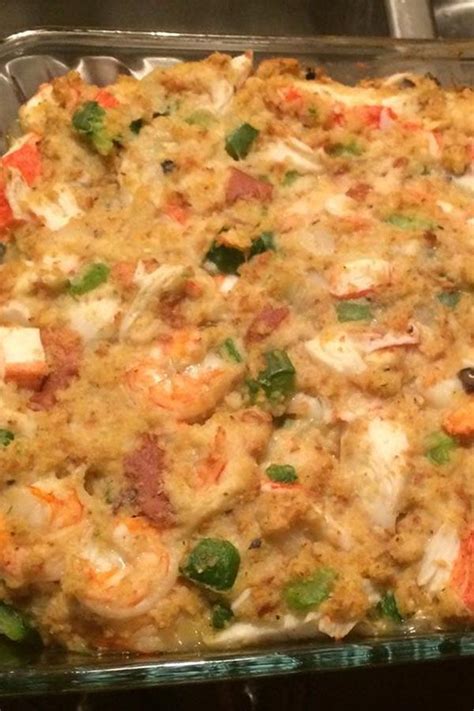 Savannah Seafood Stuffing Recipe Easy Stuffing Recipe Stuffing Recipes Thanksgiving Side