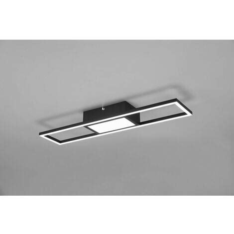 Trio Rigido Modern Led Semi Flush Light Black Matt K Remote