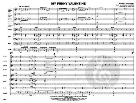 My Funny Valentine Richard Rodgers Noten Für Combo