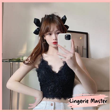 Jual LINGERIE MASTER B 98 Bra BH Tanktop Crop Korean Lace