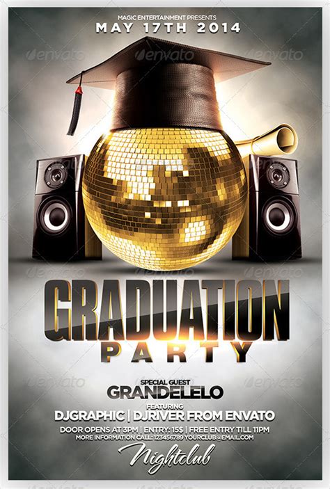 Graduation Party Flyer Template