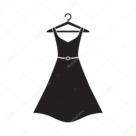 Female Long Dress On A Hanger — Stock Vector © Liluydesign 116756998