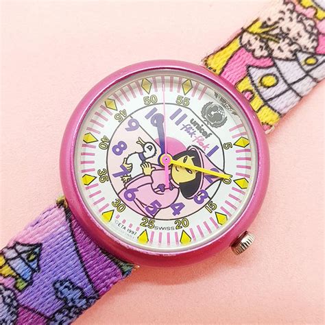 Vintage Pink Unicef Swatch Watch For Her Flik Flak By Swatch