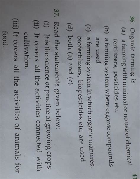 Plz Tell Answer Of 36 And 37 It S An Mcq Type Question Brainly In