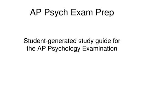 Ppt Ap Psych Exam Prep Powerpoint Presentation Free Download Id 4749158