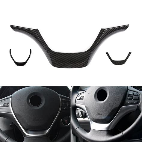 Car Styling Carbon Fiber Texture Interior Steering Wheel Frame Cover