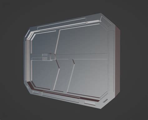 3D Model Sci Fi Door VR AR Low Poly CGTrader