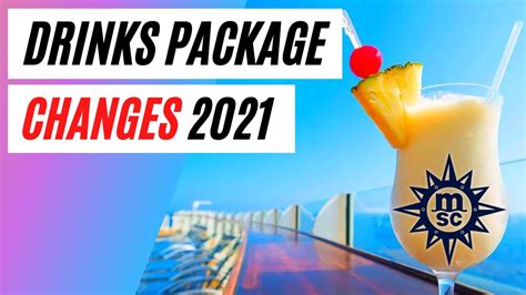 Msc Drink Package Changes New Prices Youtube