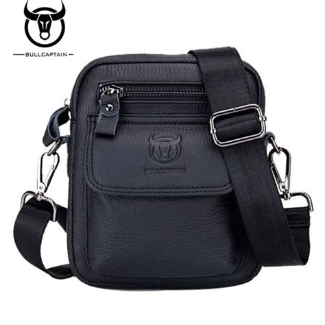 BULL CAPTAIN Bolso De Cuero Genuino Para Hombre Bandolera Informal De