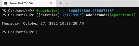 Convert Epoch Time To Date Using Powershell