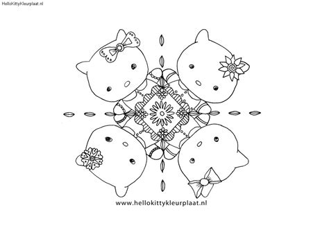 Hello Kitty Mandala Met Vriendjes