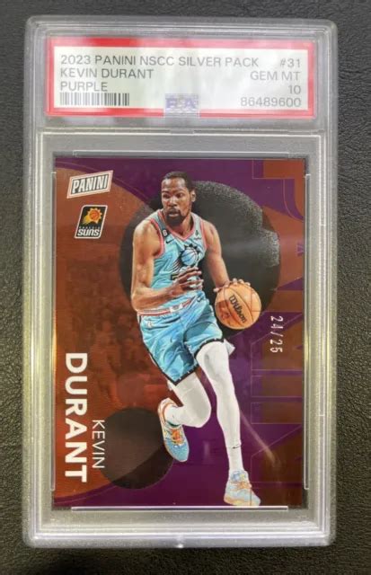 KEVIN DURANT 2023 Panini National Silver Pack Violet 25 PSA 10 Pop 1