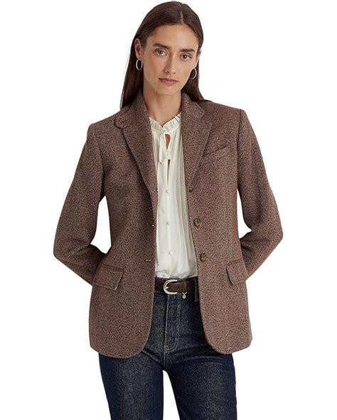 Lauren Ralph Lauren Herringbone Tweed Blazer