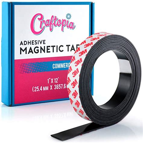 Craftopia Self Adhesive Magnet Strip Cuttable Roll 1 X 12 Sticky