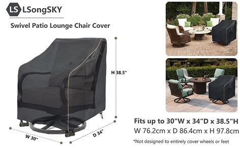 Lsongsky Outdoor Swivel Lounge Chair Cover 2 Pack