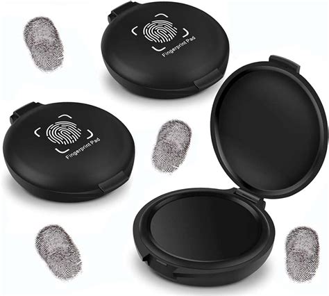 3 Pcs Fingerprint Ink Pad Ink Pad For Fingerprints Quick Drying Ink