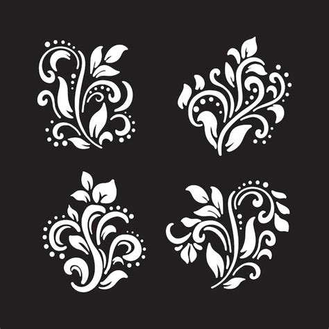 Premium Vector Beautiful Floral Decoration Vector Set