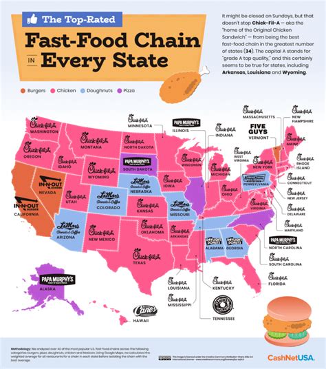 The Top Rated Fast Food Chains In Every Us State And City