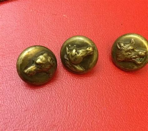 Boutons Anciens De Collection De Venerie Ou Chasse Vendu En Lot De