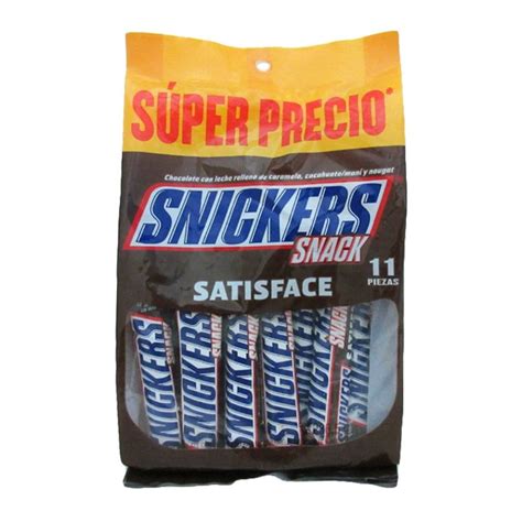 Chocolate Snickers Snack 11 Pzas Walmart