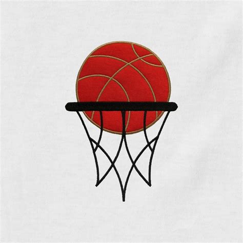 Basketball Hoop Appliqué Four Sizes Geminired Embroidery Designs