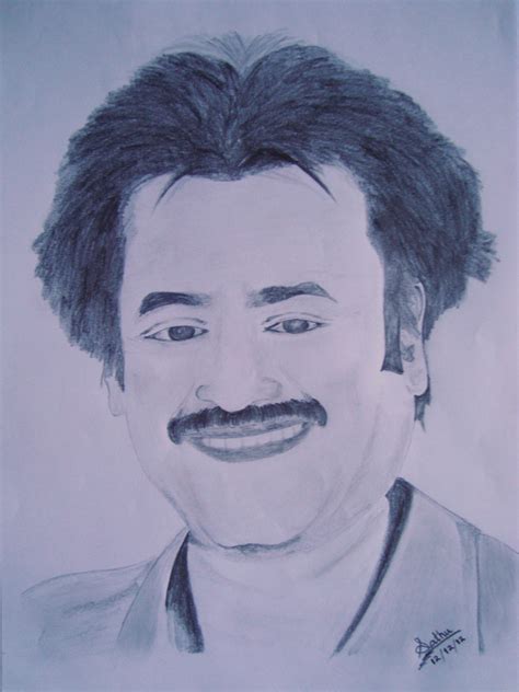 Sathu the Spark: Rajinikanth Pencil Sketch - 2