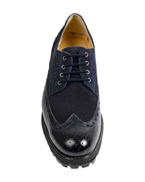 Sandro Moscoloni Russell Wingtip Derby In Blue For Men Lyst