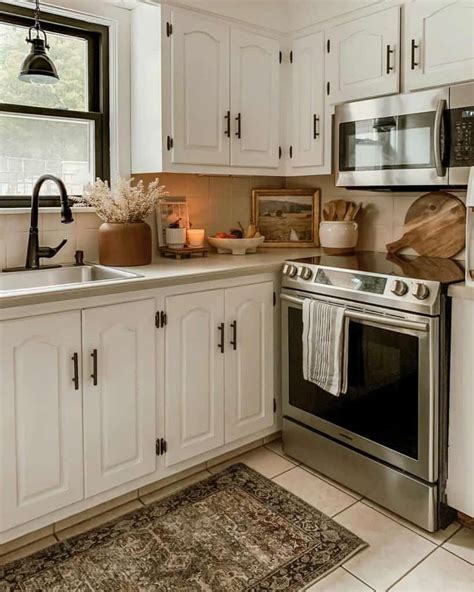 Black Accents In White Cabinet Kitchen Soul Lane