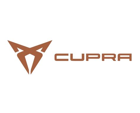 Cupra Brand Logo Car Symbol With Name Brown Design Spanish Automobile ...