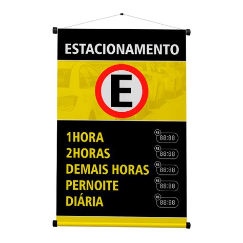 Banner Pronto P Estacionamento Preços 60x90cm Cores VivasGráfica