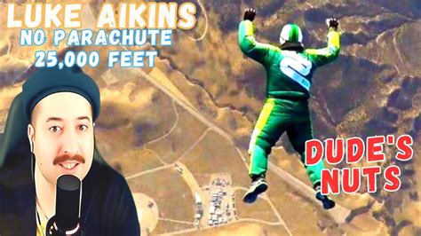 Luke Aikins No Parachute Feet Airplane Jump Reaction Youtube