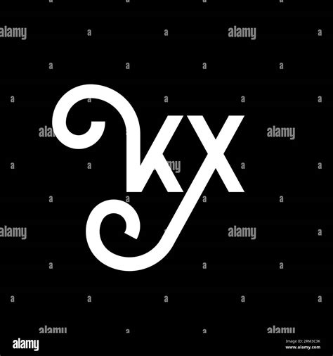 Kx Letter Logo Design On Black Background Kx Creative Initials Letter Logo Concept Kx Letter