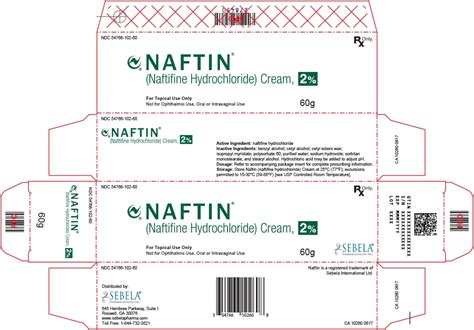 Naftin Naftifine Hydrochloride Cream