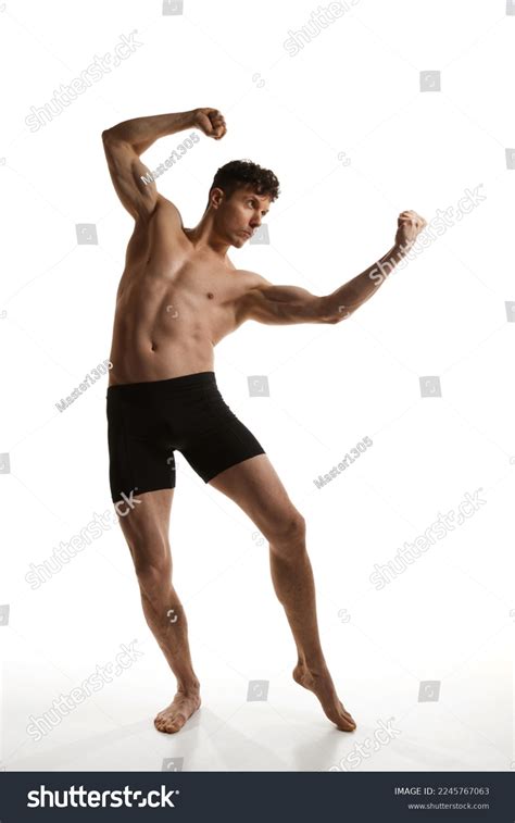 Portrait Mature Handsome Man Posing Shirtless Stock Photo Shutterstock
