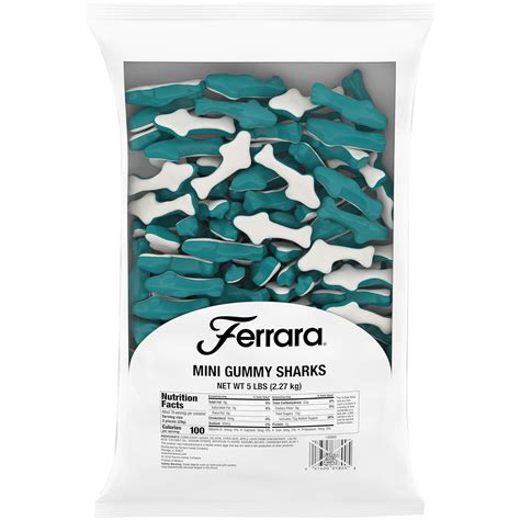 Ferrara Candy Company Gummy Sharks Large Candy Ferrara Gummi Sharks Candy Bulk 5