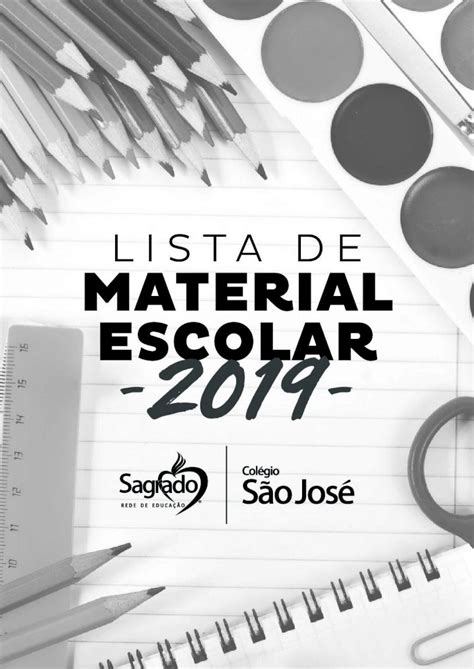 PDF LISTA DE MATERIAL ESCOLAR 2019 O Uso Do Uniforme Segundo O