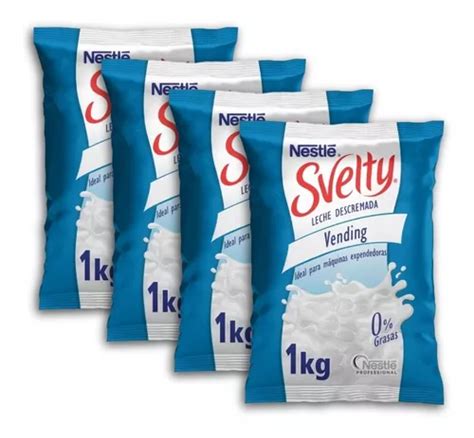 4 Leches En Polvo Descremada Svelty Nestlé 1 Kg Instantanea