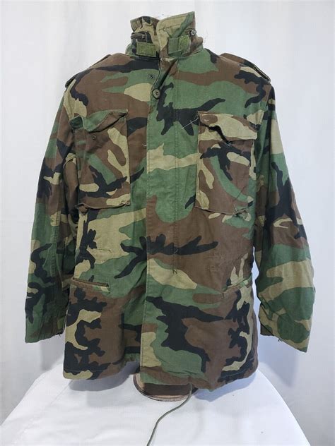 1989 ALPHA INDUSTRIES US ARMY Issue Woodland Camo M65 Gem