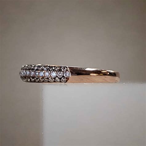 14k Rose Gold Natural Brown Diamond Pave Set Ring » Middleton Jewelers
