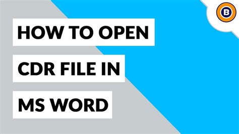 How To Open Cdr File In Ms Word Youtube