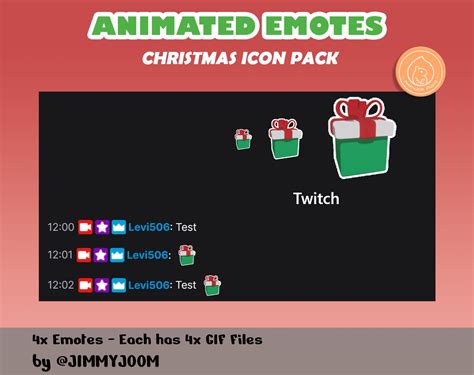 Christmas Animated Emotes Twitch Discord / Animated Emote Pack for ...