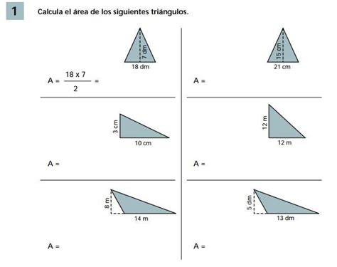 Calcula el área de los siguientes triángulos Brainly lat