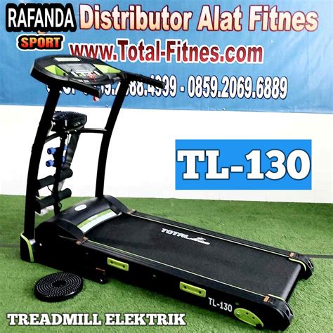 TL 130 Treadmill Elektrik 3 Fungsi Mesin 2Hp Total Fitness TOTAL