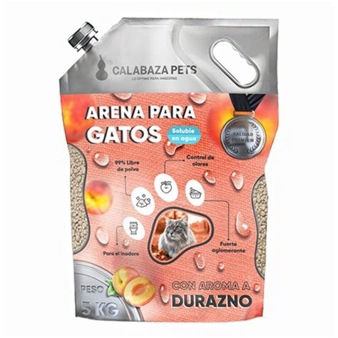 Calabaza Pets Arena Para Gatos Soluble En Agua Aroma Durazno Laika